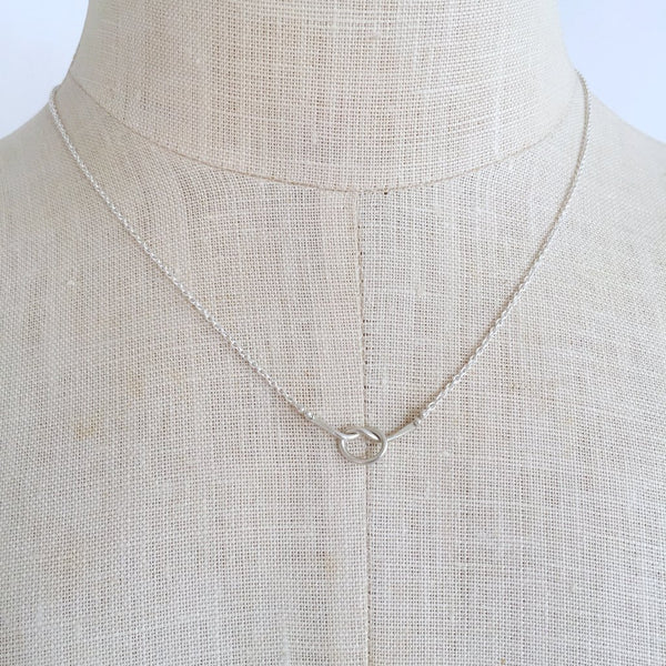 Sterling Silver Loveknot Necklace