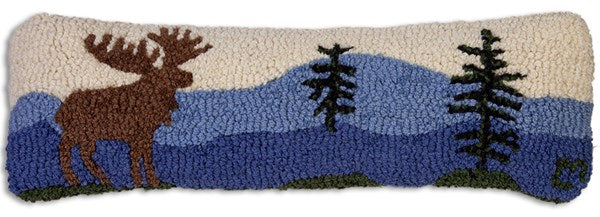 Mountain Moose Pillow 8 x 24"