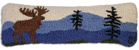 Mountain Moose Pillow 8 x 24"