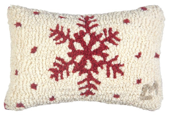 Red Flake Pillow 8 x 12"
