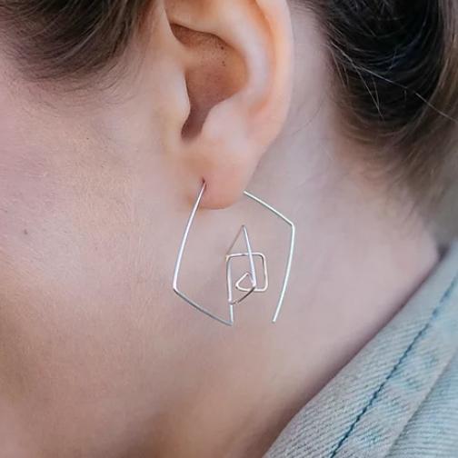 Small Geo Hoops GF
